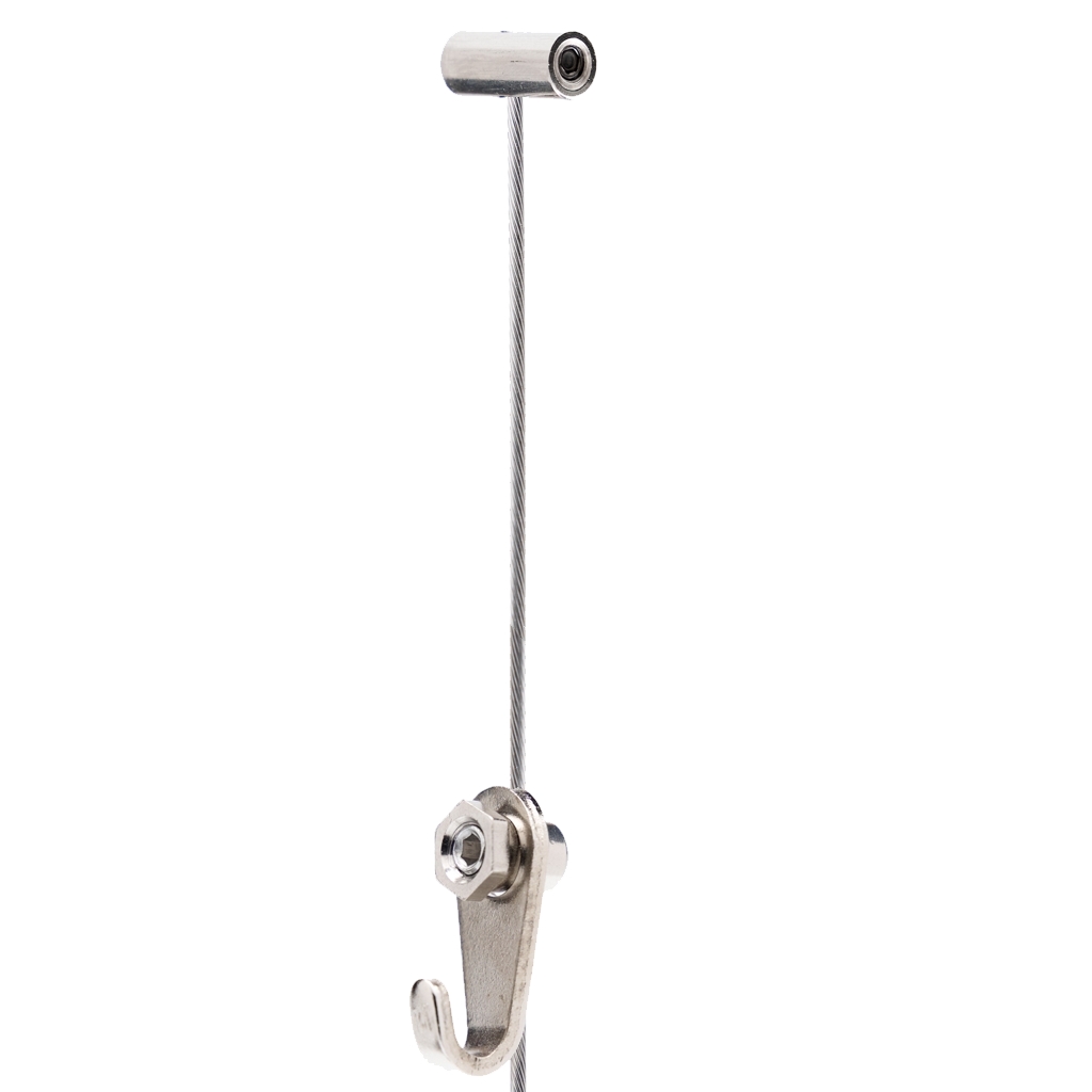 Kit Cuelga Tornillo Acero Cable